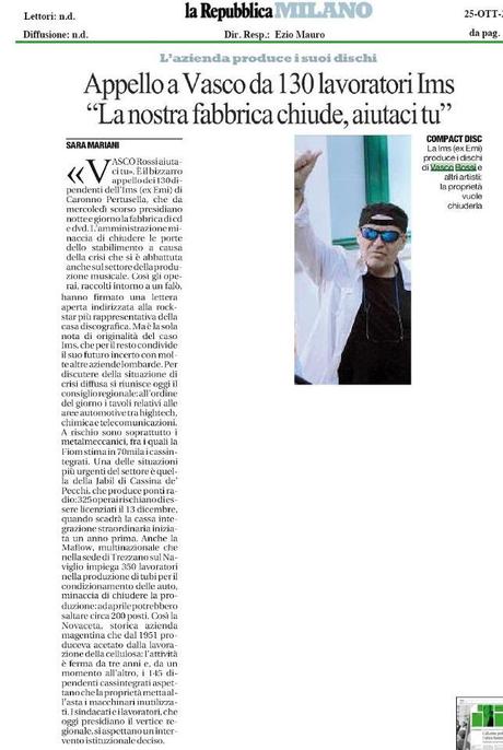 Vasco a difesa dei lavoratori.