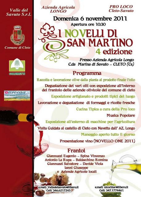 A Cleto (CS), i novelli di San Martino.