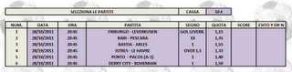 Sistema 6 eventi in 6 terzine per stasera