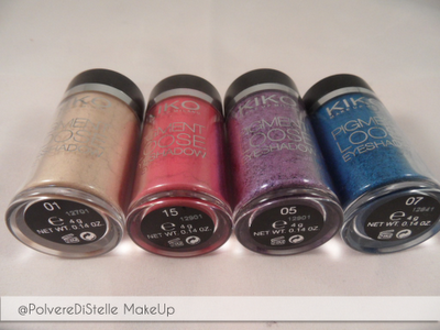 Swatches Pigment Loose Eyeshadows - KIKO 2°Parte