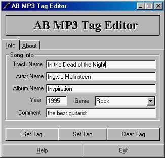 Modifica le Informazioni di un file mp3 con Mp3 Info Editor !!!!!!