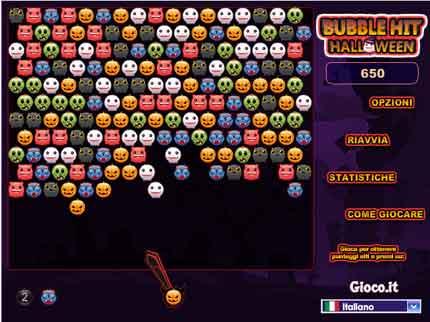 Halloween BubbleHit Halloween: Tetra versione del Gioco Bubble Hit