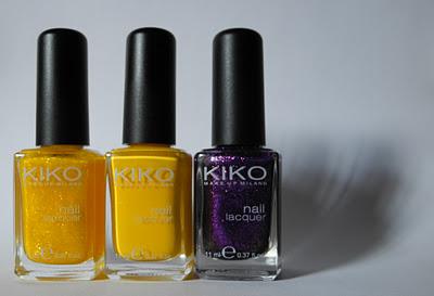 Smalto: ring finger nail polish viola e giallo