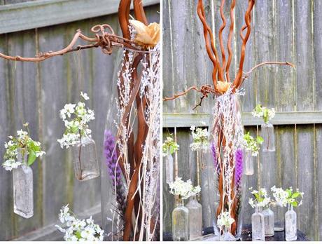 The Sunday craft project: vintage hanging bottles centerpiece