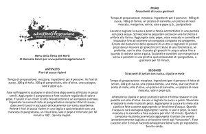 Il menu della Festa dei Morti della Palermo Vegetariana! - di Manuela Zanni