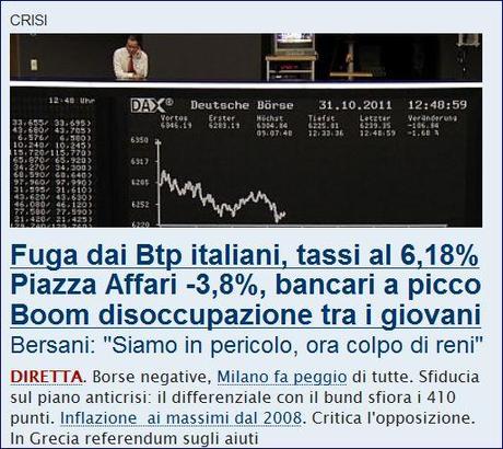 Lunedì nero per l’economia italiana: boom per spread, inflazione e disoccupazione. Nessuno sbocco politico