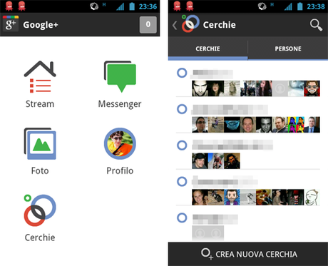 googleplus21 Google+ 2.1 per Android: arriva la nuova grafica 