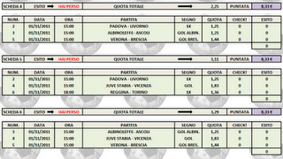 Sistema 6 eventi in 6 terzine per la serie B