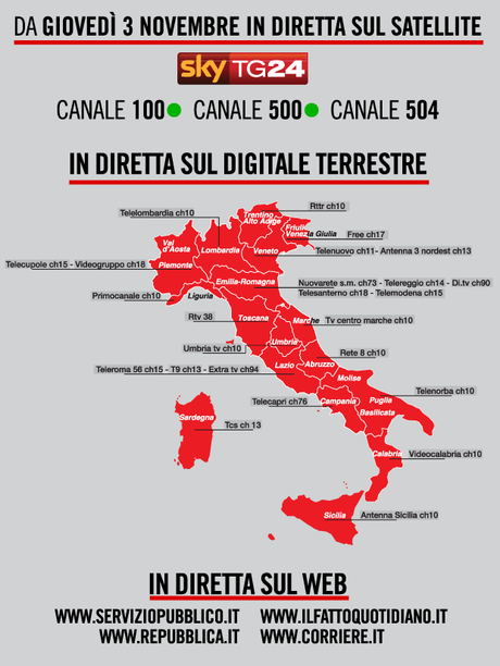 Giovedì 3 novembre ore 21 Servizio Pubblico