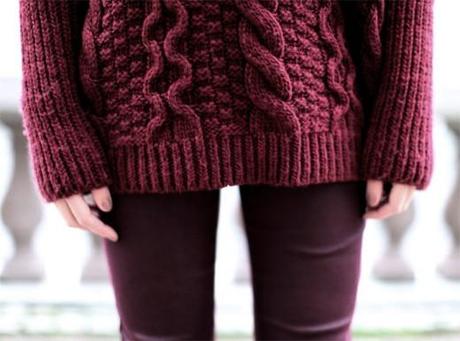 burgundy knit lovers