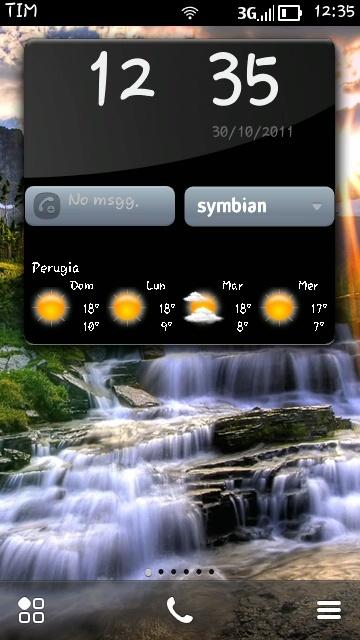 Digital transparent HS Clock per Symbian Anna e Symbian Belle