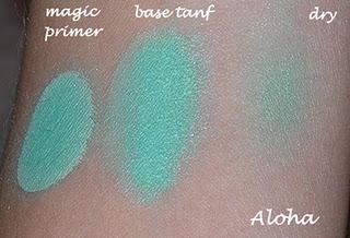 Aleguaras Minerals: Ombretti azzurri e verdi swatches (parte seconda)