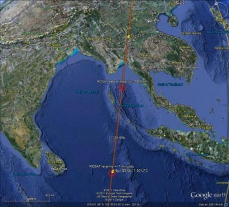 ROSAT è rientrato nel Golfo del Bengala