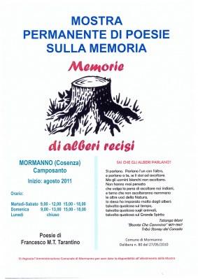 MEMORIE DI ALBERI RECISI di Francesco M. Tarantino