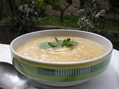 Zuppa di riso patate e funghi