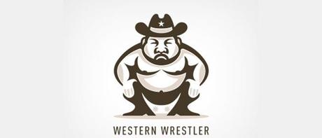 western-wrestler-logo-simmetrico