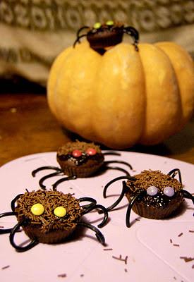 Ragni cupcakes per Halloween