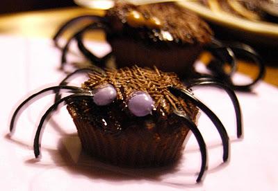 Ragni cupcakes per Halloween