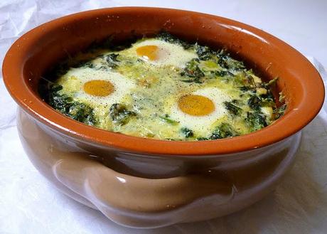 spinaci con uova al forno