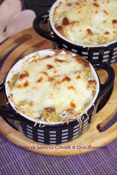 COCOTTE DI POLENTA AI FORMAGGI, PANNA E MASCARPONE di Dolcipensieri