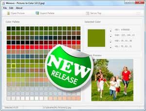 Picture to Color, programma per prelevare colori dalle immagini