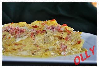 Lasagne con pesto di pistacchio e speck