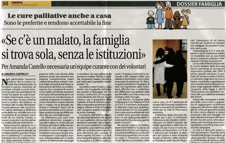 articolo famiglia cure palliative