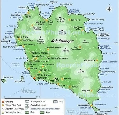 Kho Pha Ngan Thailandia Mappe