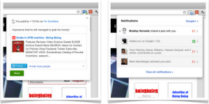 Google lancia due estensioni per Chrome: +1 pulsante e le notifiche di Google Plus