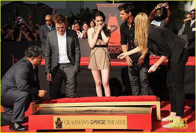 Lautner Stewart Pattinson: è il momento delle impronte nel cemento