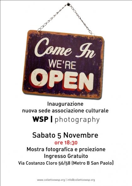 Sabato 5 novembre ore 18:30 inaugurazione nuova sede Collettivo WSP