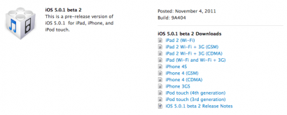 ios501beta2 410x164 Apple rilascia iOS 5.0.1 beta 2 iOS5 Apple 