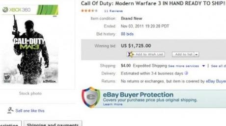 Modern Warfare 3, c’è chi paga 1725 dollari per averlo in anteprima