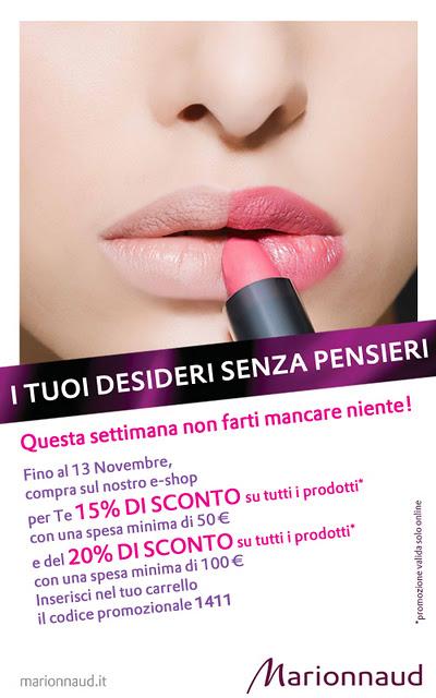 Marionnaud: Fino al 13 novembre, per Te fino al 20% di sconto