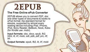 Free ePub Converte è un servizio che riesce a convertire file in formato per ebook reader.