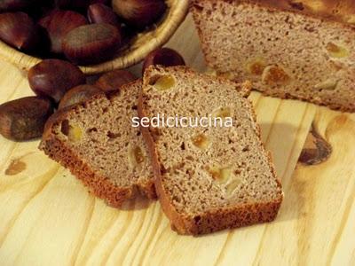 Pandolce con farina di castagne, fichi secchi e miele