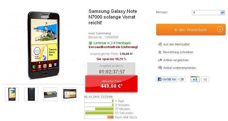 Galaxy Note N7000 a basso prezzo : Ecco dove comprarlo a € 449