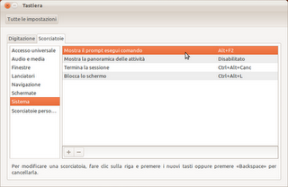 Ripristinare la scorciatoia Alt+F2 su Gnome Shell in Ubuntu 11.10 Oneiric Ocelot