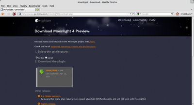 Installare Moonlight 4 Preview su Firefox 5.0