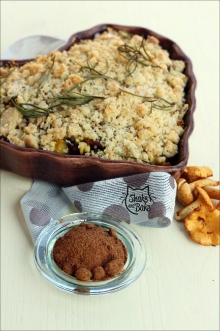 Crumble di zucca,patate dolci e finferli