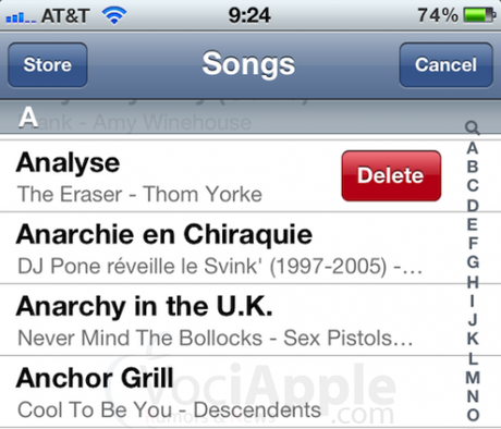 Trucchi iOS 5:eliminare una canzone direttamente dall’iDevice!