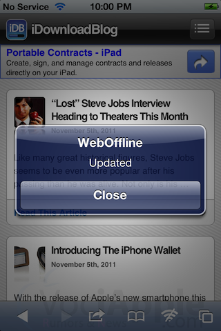 WebOffline: salva pagine Web per la visualizzazione offline