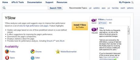 yslow strumenti di yahoo