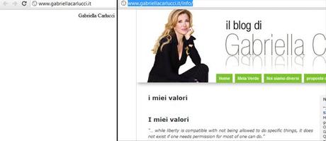 Gabriella Carlucci fa chiudere il sito ma si dimentica che il web è fatto a pagine?