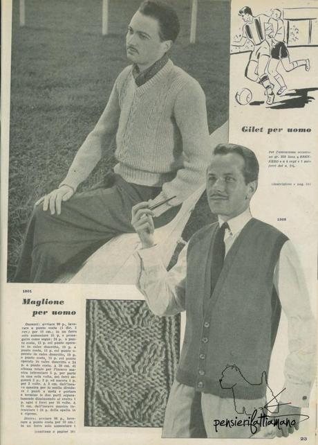 Vintage: maglione e gilet da uomo