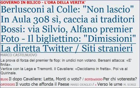 Berlusconi al Quirinale: ‘Non mi dimetto’