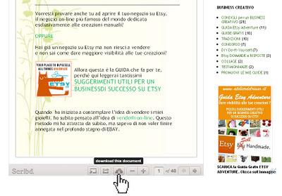 Come si fa a scaricare la mia Guida Gratis ETSY ADVENTURE da Scribd?
