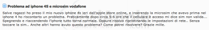 iPhone 4S e i problemi delle micro SIM vodafone