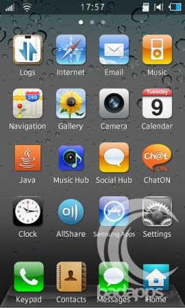 Tema / Theme gratis per Samsung Wave Bada 2.0 : iPhone 4