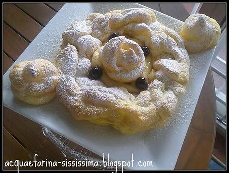 ...Paris Brest con crema e amarene e quinta lezione di pasticceria...